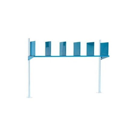 Global Industrial„¢ Upper Shelf & Dividers For 72W Packing Workbench, Blue